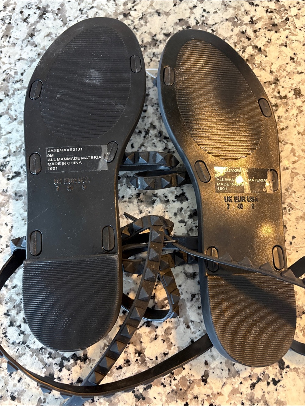 Madden Girl Black Pyramid-Stud Lace-Up Sandals - Picture 3 of 5